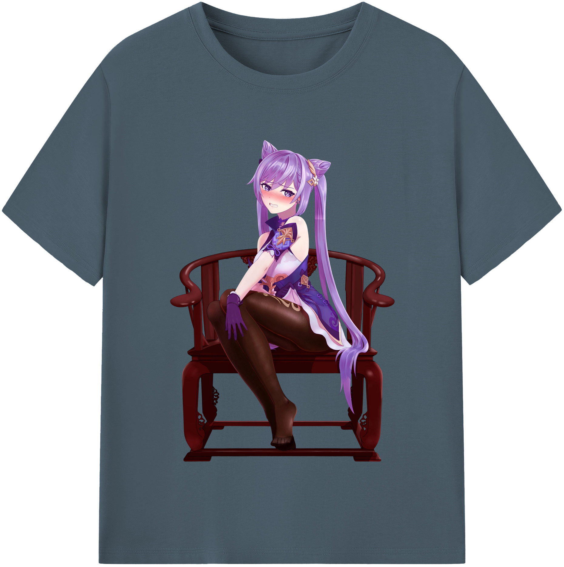 げんし神 刻晴 こくせい genshin Kokusei 綿100％半袖Tシャツ（フロントプリント）